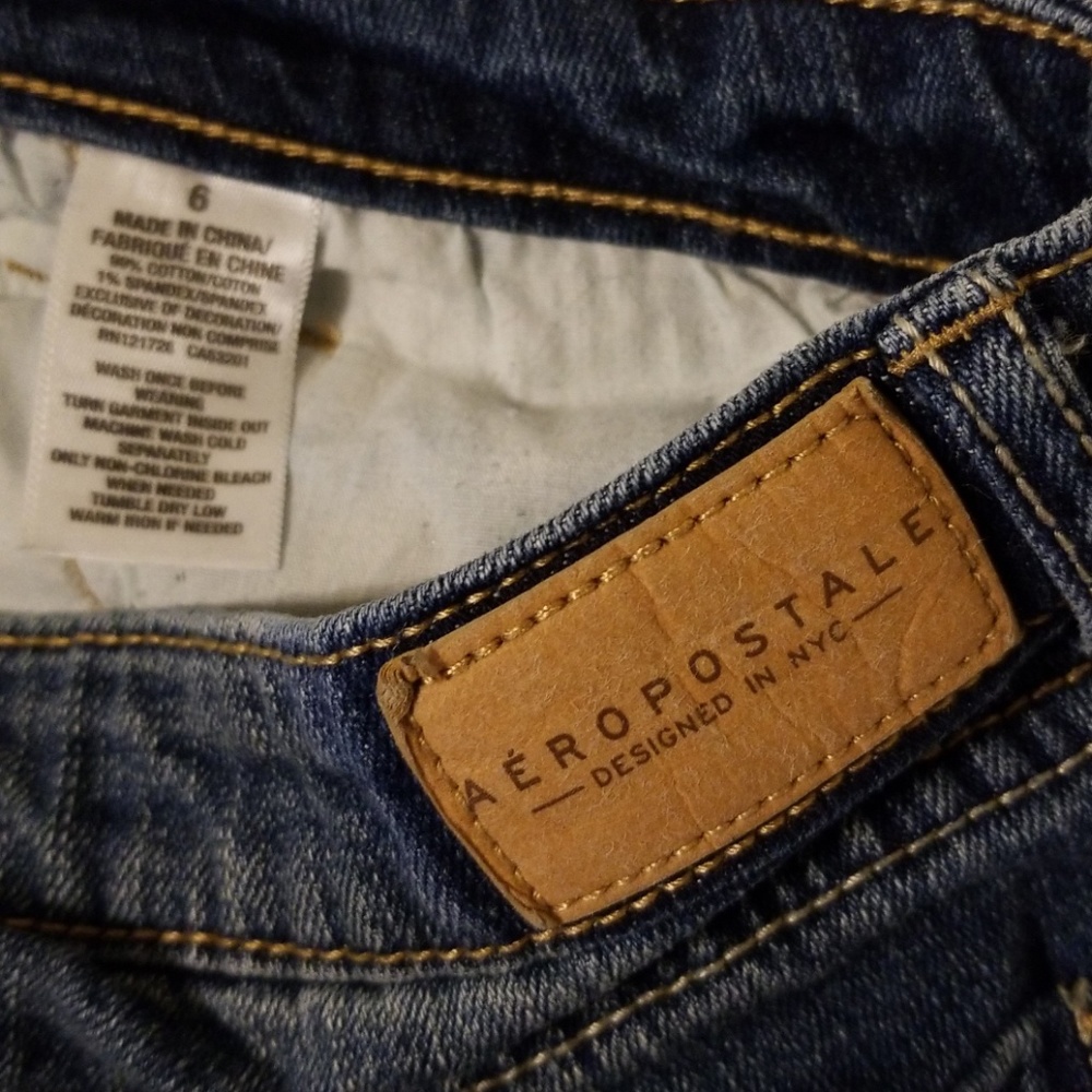 Aeropostale High Waist Jean Shorts - Picture 5 of 5